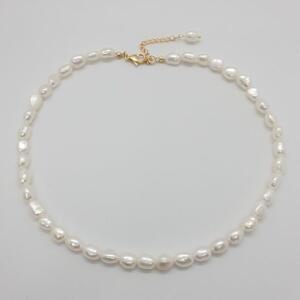 [RG4ON8OR]바로크 진주 못난이 담수진주 볼드 목걸이