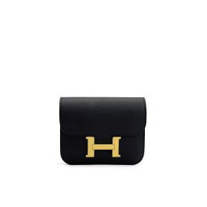 [에르메스][엘러브] 새상품 에르메스 콘스탄스 슬림 블랙 금장 U각인 4HL0053