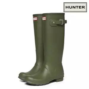 HUNTER 오리지널 톨 레인부츠 장화 올리브 리프 WFT1000RMA-OVL