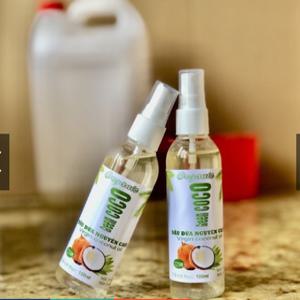 Vietcoco 피부에 바르는 코코넛오일 100% 스프레이 펌프 greencoco 100ml