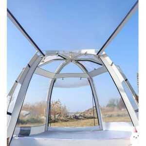 투명 텐트 육각 비닐 돔형 옥상 정원 PVC 야외용 캠핑