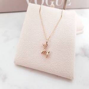 미니 푸들 풍선 강아지 목걸이 체인 포함 14K 18K 여자 생일 선물 졸업 입학