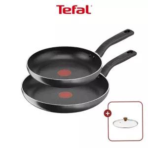 [테팔] 티타늄 1X 쿡이지 프라이팬 2종 세트(팬24+팬28)+우드뚜껑28