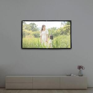 [XBI4HJKK]이동형 빔프로젝터 스크린 159x90cm 걸이식