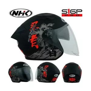 NHK S1 닌자블랙 오토바이헬멧 오픈페이스 바이크 스쿠터 헬멧 하이바