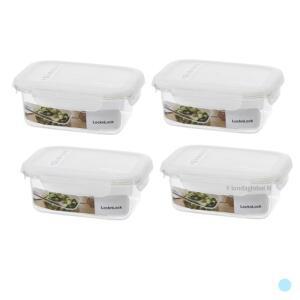 락앤락 반찬 보관 통 밀폐 용기 직사각 460ml 4개
