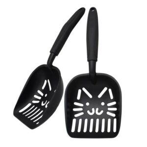 고양이모래삽 고양이 캐릭터 모래삽 블랙 1P 반려묘 화장실 똥삽