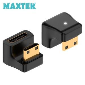MAXTEK 8K 미니HDMI ㄷ자형 180도 꺽임 연장젠더 MT424 Mini HDMI U자형 꺾임 암수연장 타입 금도금