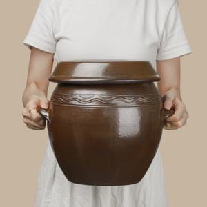 된장 항아리 고추장 단지 쌀 옹기 소금독 장독대 손잡이 소금 단지 10L