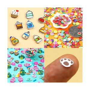 슬라임 파츠 토핑 혼합 대용량 20g 데코덴 재료 탑꾸파츠 비즈 폴리머 과일 동물 음료 바다