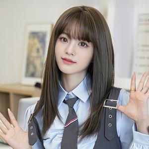 키라비 가발 여성 통가발 스트레이트 긴머리 중단발 53cm KPE-399