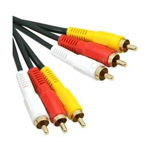 MACK HA03 3RCA 3m 고급형 TV 영상선 음향선 AV케이블 셋탑박스 DVD 비디오 오디오 연결