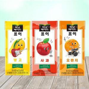 [셀러허브][코카콜라] 미닛메이드 조이 팩음료 195ml 64팩/오렌지 망고 사과 (S14599965)