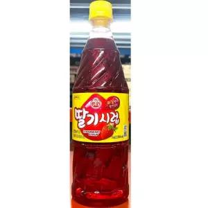 오뚜기 딸기향 시럽 딸기에이드 달달한 팥빙수시럽 주스용