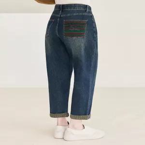 [WPBG]포켓 레트로 스티치 스판 롤업 배기진