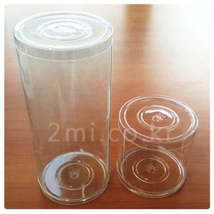 원형케이스 투명 pvc  국산 플라스틱 원 통 한송이 장미 타올 선물  포장