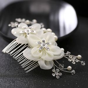 꽃진주장식 웨딩헤어꽂이핀 뒤꽂이머리핀 뒷머리고정 한복 잔치