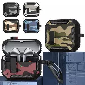 갤럭시 버즈3 프로 FE 호환 밀리터리 락 잠금 버튼 카라비너 키링 범퍼 케이스