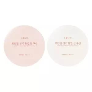 식물나라 뽀얀쌀 생기 톤업 선 쿠션 15g + 리필 15g 2종 택1 뽀얀 화이트 생기 피치
