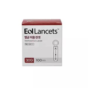에이치엘비 FA 멸균 이올란셋 30G 100개입 사혈침 채혈침 당뇨침 니들 체했을때손따기 사혈기 채혈기