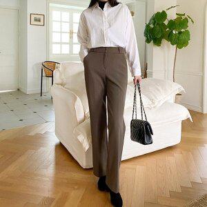 [샵앤SHOP][샵앤] 국산 여성 기모안감 정장 부츠컷 방한 스판 슬랙스N PRO-WPT-3989