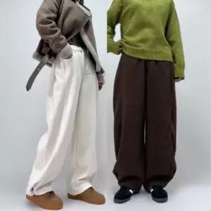 ~2XL[UNISEX/융기모]볼드무브 코듀로이 벌룬팬츠 밍크 골덴바지