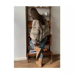 25 FW 인디언 눈꽃 양털 후리스 양털 점퍼 노르딕 크리스마스 겨울아우터