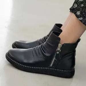 [롯데백화점]원더슈즈 프리미엄 모나카 천연소가죽 앵글부츠 P-635