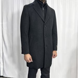 [바쏘옴므]FW 프리미엄 울91% 캐시미어 9% 밍크퍼 싱글 코트 블랙 WSY4CJ14-2