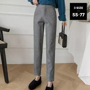 [올리비에스클로젯] [55-77]오비 헤링본 모직 슬랙스_O2411PT605D