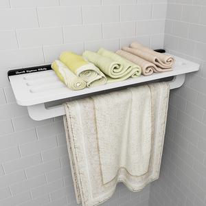 [GL]제니스 인조대리석 2단 수건걸이 욕실수건걸이