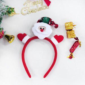 [리빙다]크리스마스머리띠 산타 파티 동물 캐릭터 인생네컷 헤어밴드