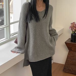 [제작] 하티브 루즈핏 브이넥 니트 79042 빅사이즈여성의류