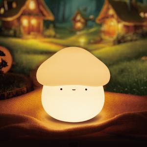 룸인커머스 LED 실리콘 터치 무드등 버섯요정 무해력 물성매력
