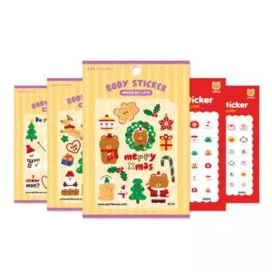 크리스마스 키즈 네일스티커 바디스티커 어린이 유아 손톱 타투