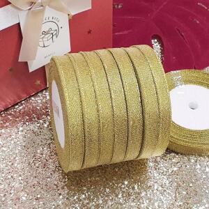 고급 포장끈 꽃 선물 답례품 포장 골드 리본끈 1cm22M