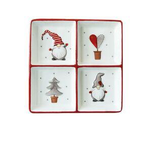크리스마스 그릇 도자기 앞접시 산타 성탄절 파티