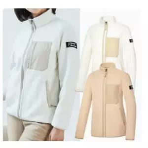 [롯데백화점]콜핑 LD18 여성 겨울 부클 본딩 뽀글이 집업 후리스자켓 KSJ6779W