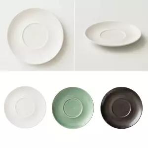 오리가미 도자기 플레어 컵 받침 코스터 - 커피소서