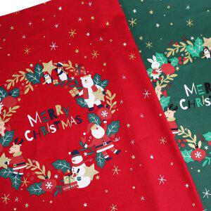 [펠트친구]원단- 크리스마스 레드그린 컷트지 [4034] / 원단 천 면 성탄절 쿠션 소품