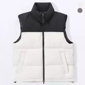 [후앙스]오버핏 투톤배색 투웨이 패딩 조끼 DRPV7153