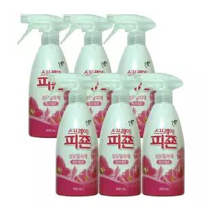 피죤 섬유탈취제 스프레이 핑크로즈 490ml 6개
