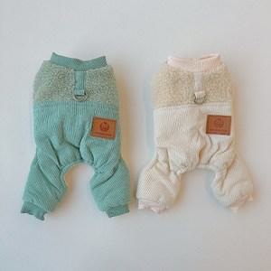 코코스튜디오 고양이 강아지옷 가을 겨울옷 슈븐 골덴패딩 올인원