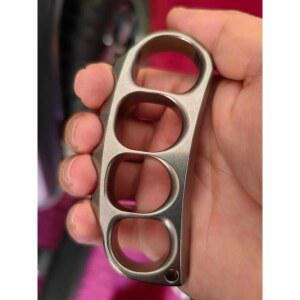 핑거너클 티타늄 합금 버클 황동 색상 전술 반지 합금의 주먹 1. 호신 자기방어 은색