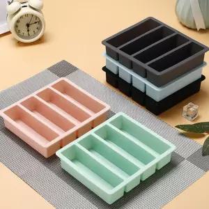 4구 막대 얼음틀 아이스 몰드 실리콘 메이커 트레이