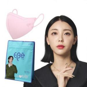 이비에 더세로 새부리형 컬러 마스크 중형 KF80, 30개입, 연핑크, 1개 one option