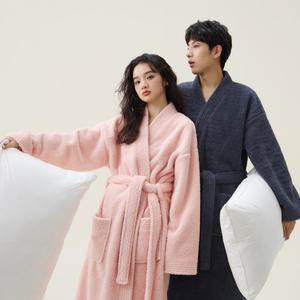 디오 극세사 호텔 샤워가운 블랑 여성 남성 골프 목욕가운  CT13918