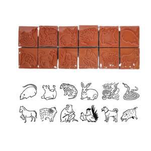 12간지 동물 스탬프 어린이집 도장놀이세트 문화센터 아이들선물 선물 창작