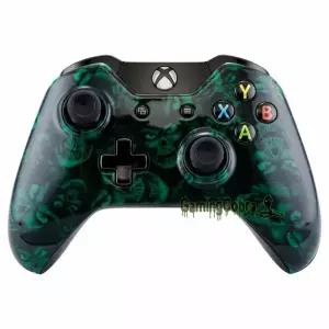 Xbox One 컨트롤러용 eXtremeRate 교체 부품 프론트 쉘 그린 하이드로 디퍼 스컬
