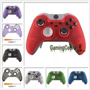 EXtremeRate-Xbox One 엘리트 컨트롤러용 포기 클리어 소프트 터치 페이스 플레이트 전면 하우징 셸 악센트